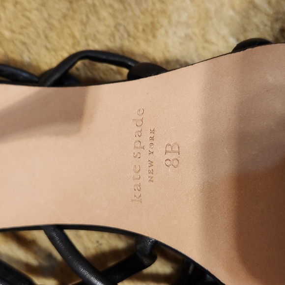 KATE SPADE Coco Heels, Black leather, size 8 - Picture 5 of 12
